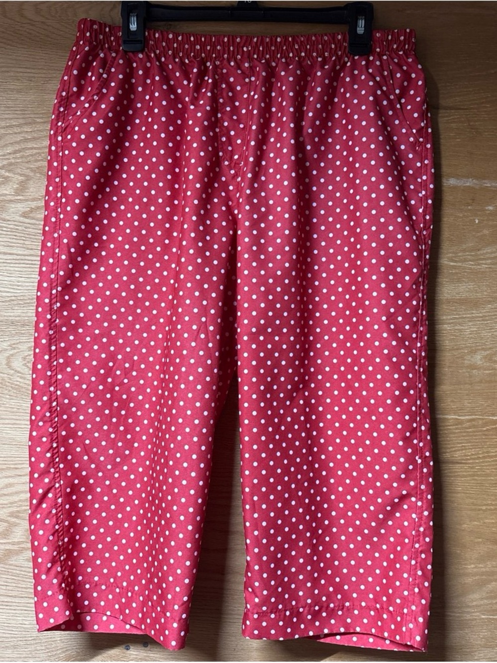Kim Rogers Red and White Polka Dot Bermuda Pants